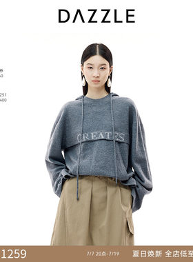 DAZZLE 地素奥莱毛衣女冬季绵羊毛混纺套头