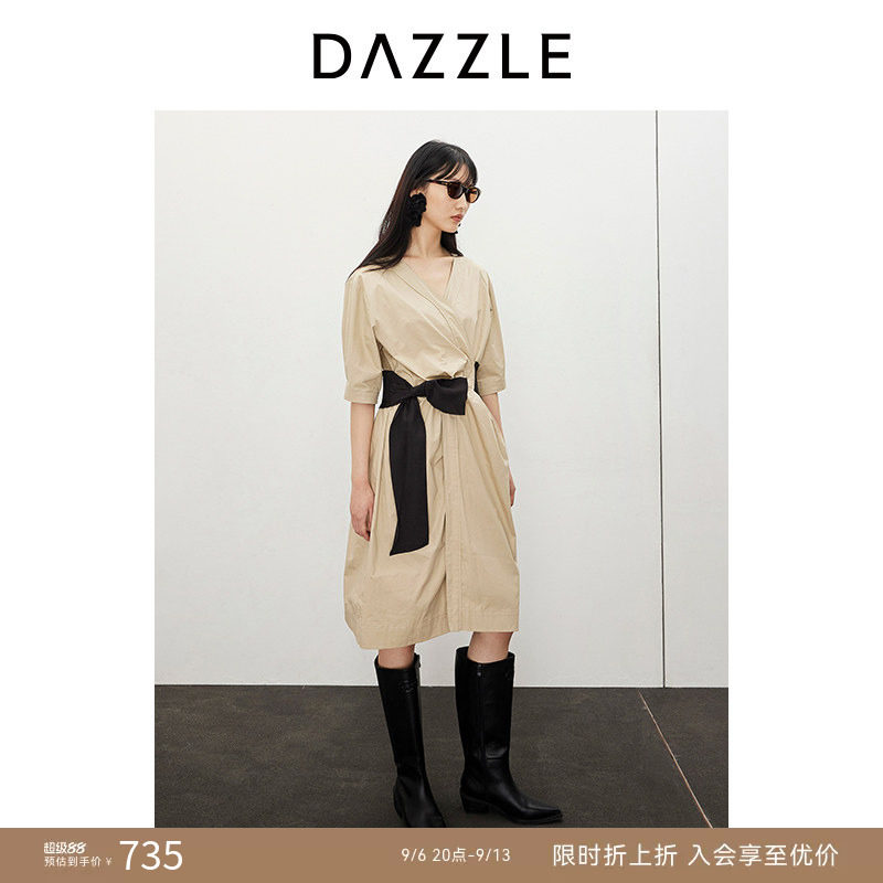DAZZLE地素腰封衬衫连衣裙图片
