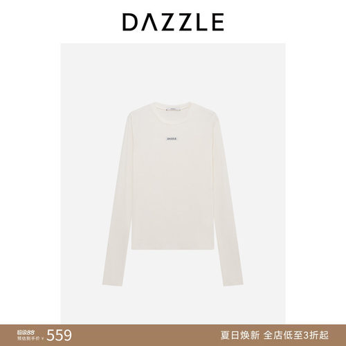 【奥莱专供】DAZZLE地素奥莱 莱赛尔混纺两件套圆领打底长袖