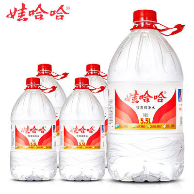 娃哈哈纯净水596ml整箱大桶5L