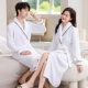 秋冬加厚情侣睡袍睡衣酒店式 白色浴袍男女法兰绒中长款 珊瑚绒浴衣