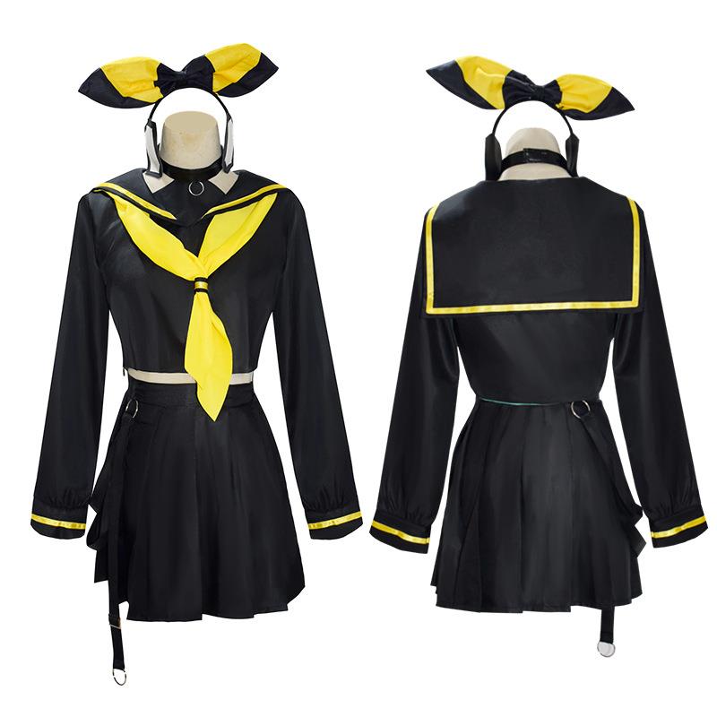 镜音双子cos服镜音铃镜音连cosplay动漫服装女jk制服万圣节服饰