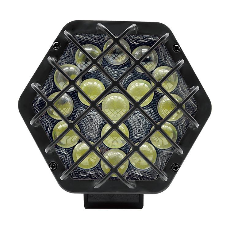 跨境热销六边型汽车led工作灯 16珠48W改装越野车灯顶辅助灯射灯