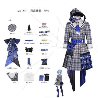 源头Hololive虚拟偶像vtuber星街彗星cosplay格子打歌服cos工