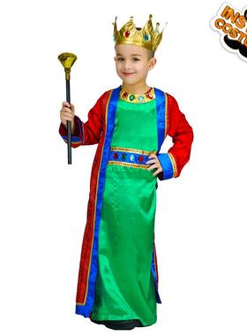化妆舞会派对服装舞台装万圣节cosplay服装演出服儿童款小国王装