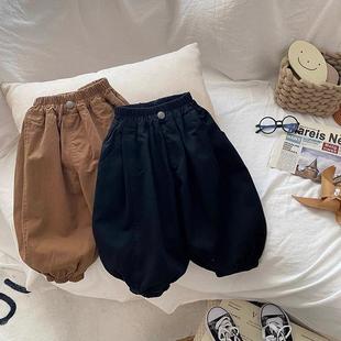 儿童灯笼裤男童春秋女童哈伦裤宝宝洋派长裤2025新款韩版休闲裤子