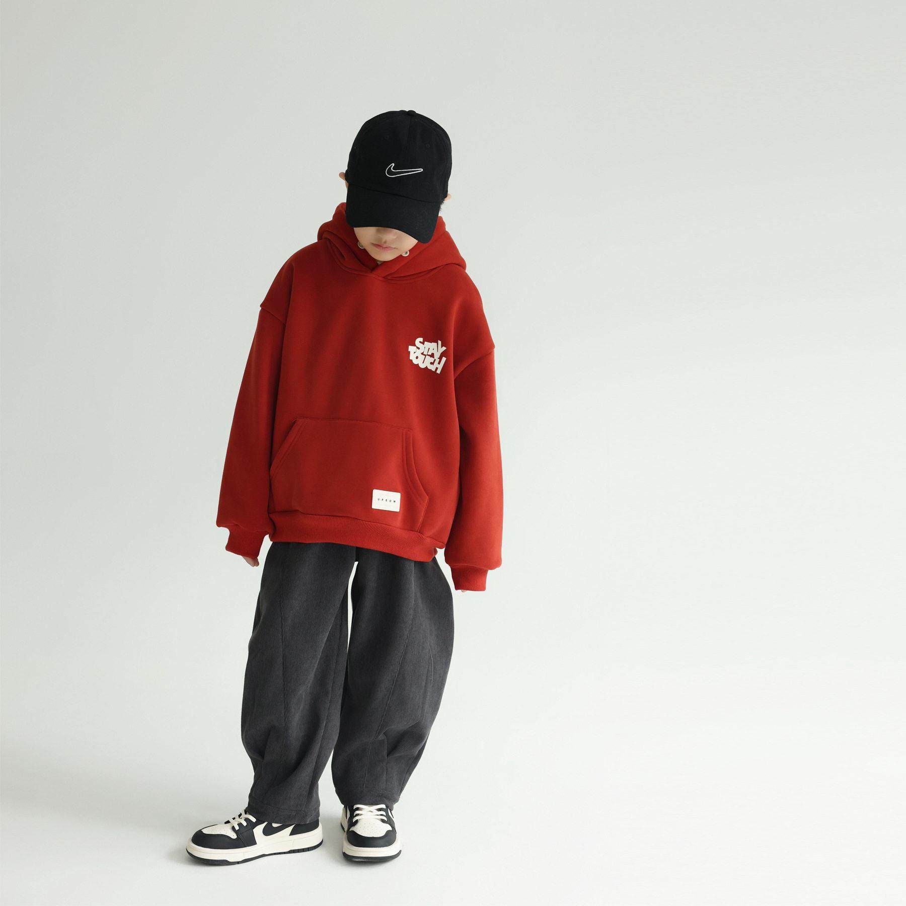 儿童帅气字母全棉加厚一体绒连帽套头卫衣潮冬季男童宽松休闲上衣,童装/婴儿装/亲子装,卫衣/绒衫,淘宝优惠券,粉丝福利购,淘宝优惠卷