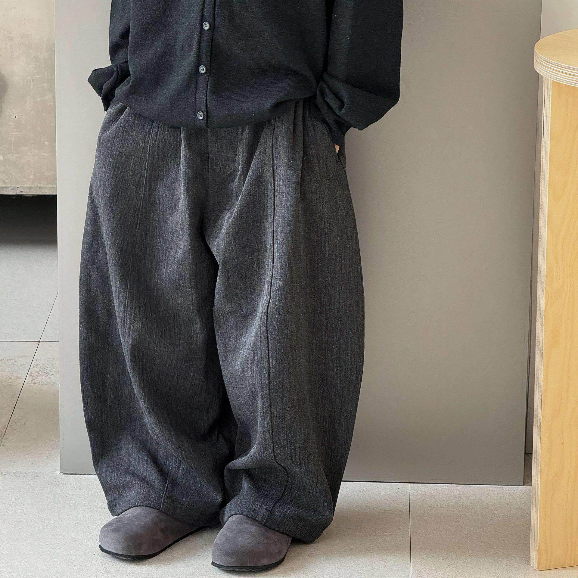 小杰家2025秋季新款男童时尚休闲西装裤中大童宽松垂感直筒裤