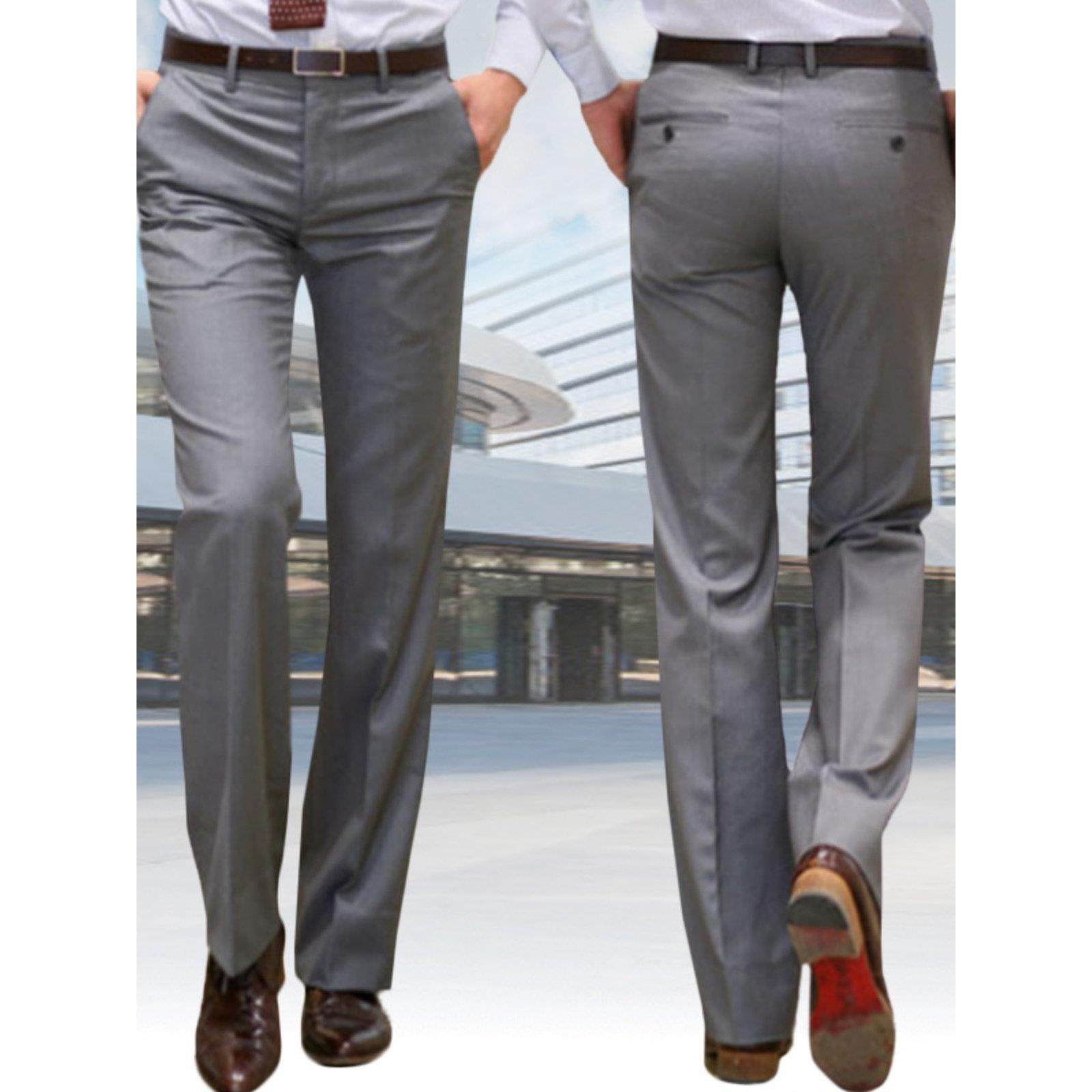 商务韩版直筒西裤男青年灰色垂感免烫西装裤秋冬潮流百搭工装长裤