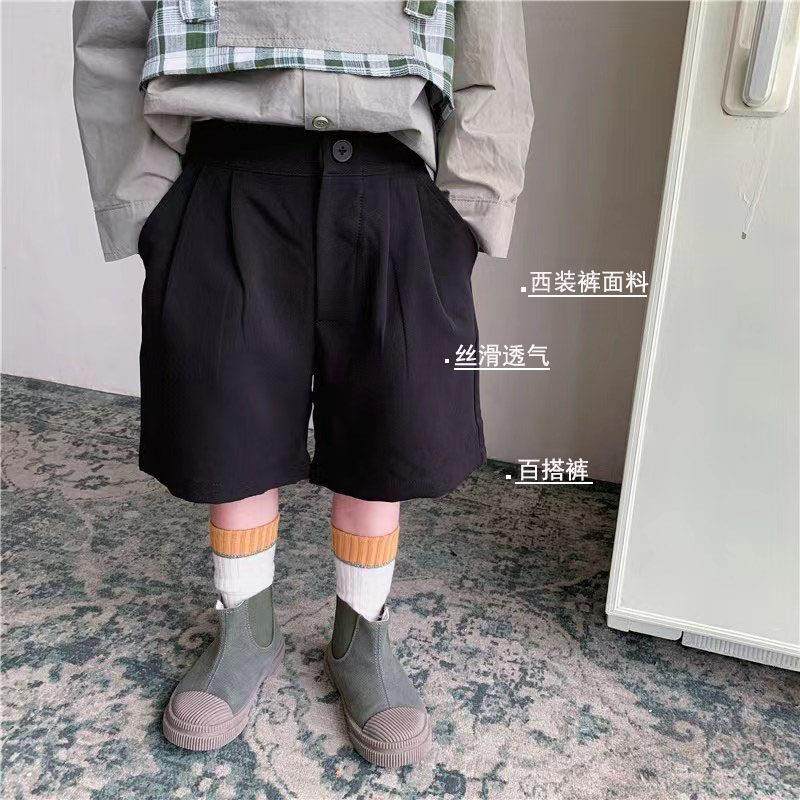 男童西装短裤夏季男宝黑色中小童痞帅覆古风五分裤休闲 裤子炸街,童装/婴儿装/亲子装,裤子,淘宝优惠券,粉丝福利购,淘宝优惠卷