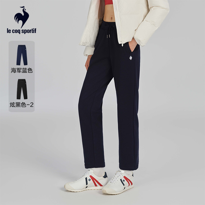 乐卡克法国公鸡秋冬季女款保暖直筒针织长裤加绒百搭系带舒适裤子,运动服/休闲服装,运动长裤,淘宝优惠券,粉丝福利购,淘宝优惠卷