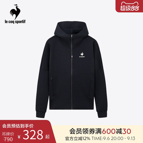 乐卡克女子带帽拉链开衫外套
