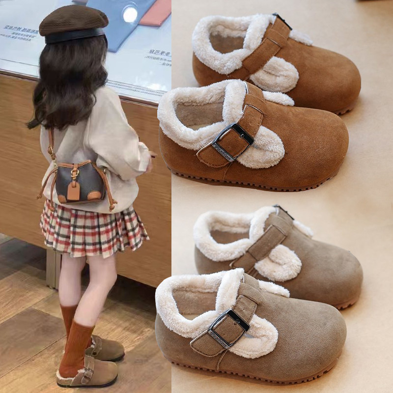 儿童勃肯鞋2025冬季新款加绒保暖女童豆豆鞋宝宝二棉鞋小童毛毛鞋,童鞋/婴儿鞋/亲子鞋,棉鞋,淘宝优惠券,粉丝福利购,淘宝优惠卷
