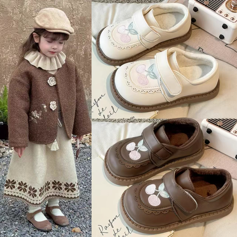 秋冬女童公主风公主风皮鞋