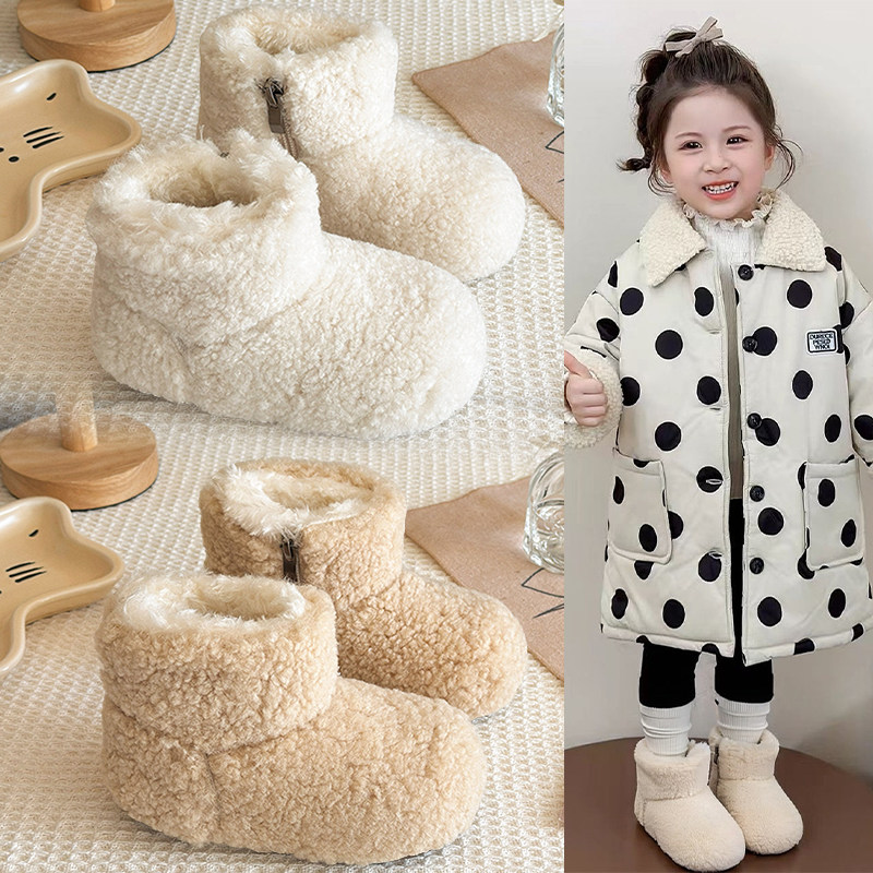 女童毛毛靴2025冬季新款儿童加绒保暖棉靴宝宝舒适百搭防滑大棉鞋,童鞋/婴儿鞋/亲子鞋,棉靴,淘宝优惠券,粉丝福利购,淘宝优惠卷