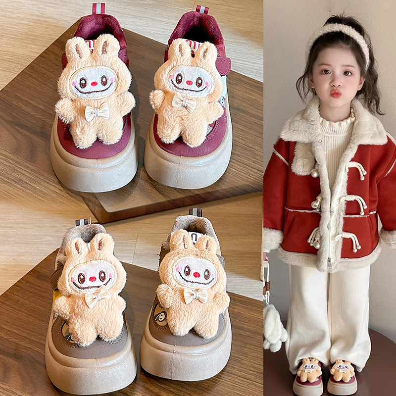 儿童卡通运动鞋冬季加绒棉鞋