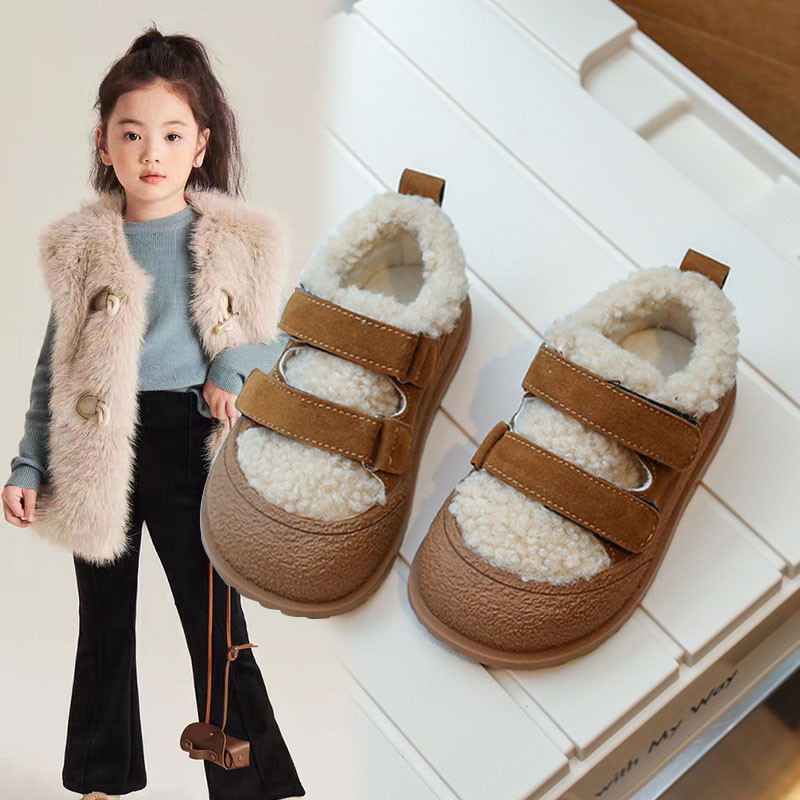 女童冬季韩版加绒棉鞋