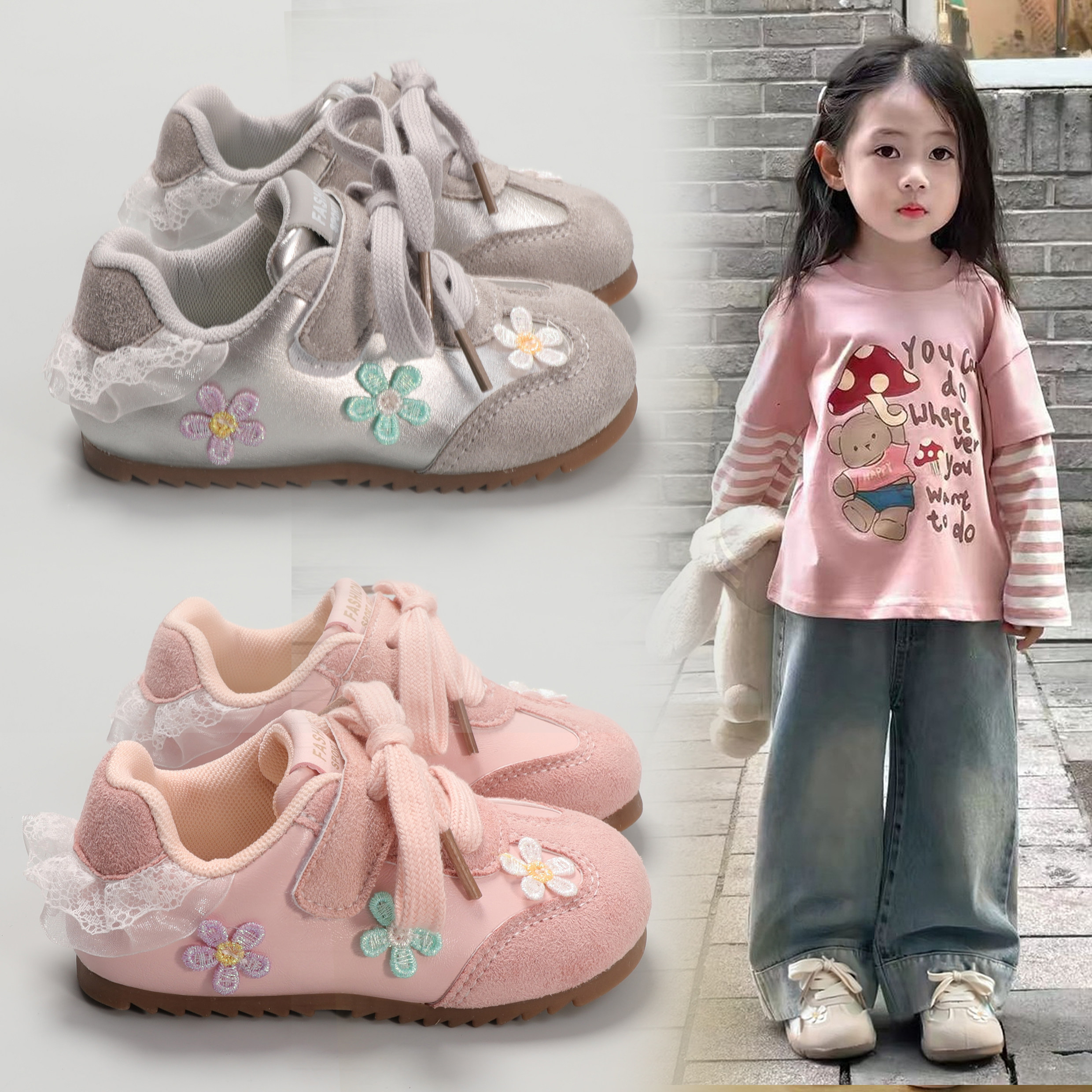 女童蕾丝绣花单鞋2026春秋季新款女孩公主鞋休闲鞋国风单鞋运动鞋,童鞋/婴儿鞋/亲子鞋,运动鞋,淘宝优惠券,粉丝福利购,淘宝优惠卷