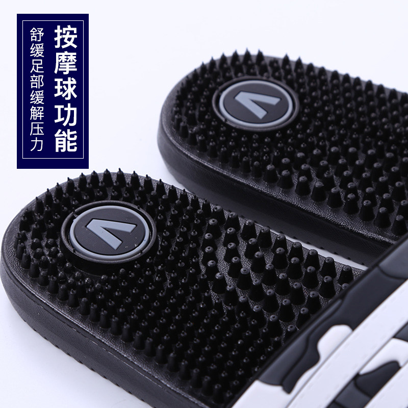 按摩拖鞋男夏脚底穴位足疗鞋足底长颗粒防滑洗澡保健家用凉拖情侣