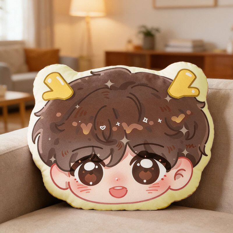鹿晗周边演唱会搞怪萌寝室抱枕沙发床头靠枕客厅背垫可爱毛绒公仔