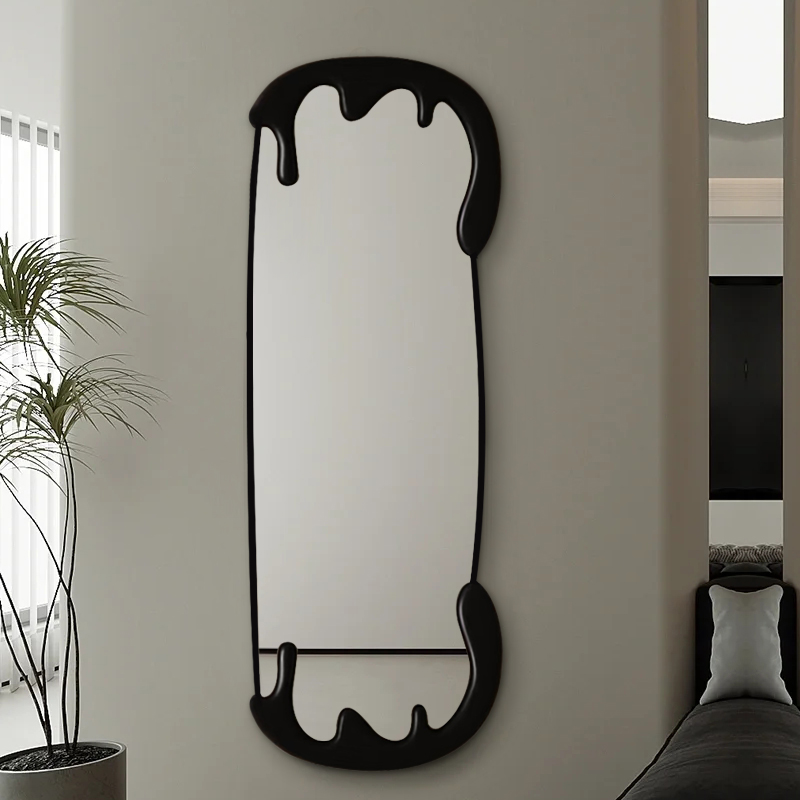 ins异形奶油风全身穿衣镜不规则