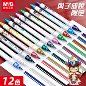 晨光Nanci与子成说闪光金属秀秀笔学生用双头荧光色笔标记笔diy贺卡手账笔T0412彩色记号笔啫喱笔珠光油漆笔