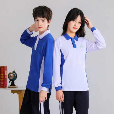 深圳市中学校服纯棉款短袖秋长袖
