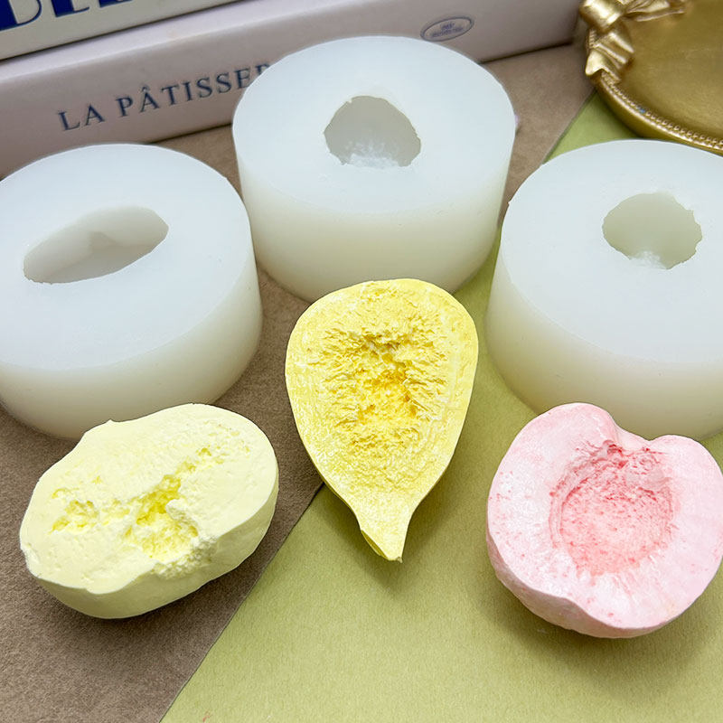 仿真无花果杏子瓣捏捏乐硅胶模具巧克力慕斯蛋糕装饰模滴胶石膏模