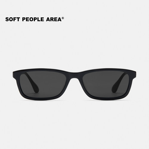 SOFT PEOPLE AREA-SYSTEM(墨镜)长方形框眼镜板材镜架太阳镜素颜