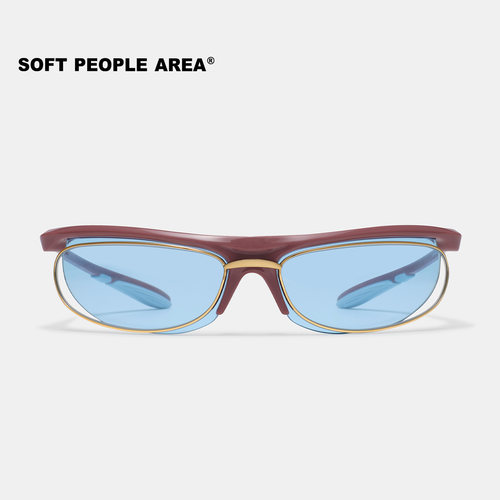 SOFT PEOPLE AREA-SANDBAR(墨镜)椭圆框眼镜运动造型可拆卸太阳镜