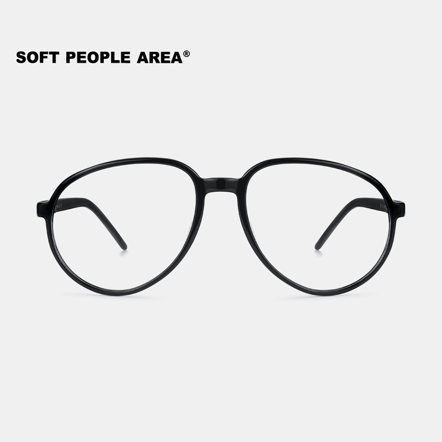 SOFT PEOPLE AREA-BEN(光学)复古飞行员大框眼镜板材镜框通勤素颜