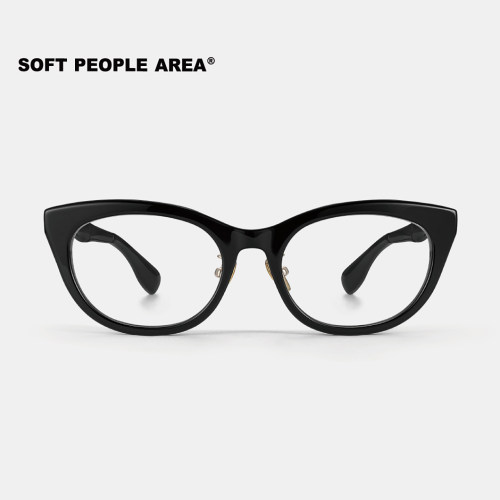 SOFT PEOPLE AREA-BOO(光学)方圆框眼镜竹节镜腿板材镜框通勤素颜