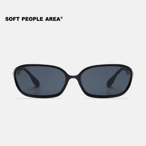 SOFT PEOPLE AREA-COR(墨镜)弧面椭圆方框眼镜太阳镜复古板材素颜