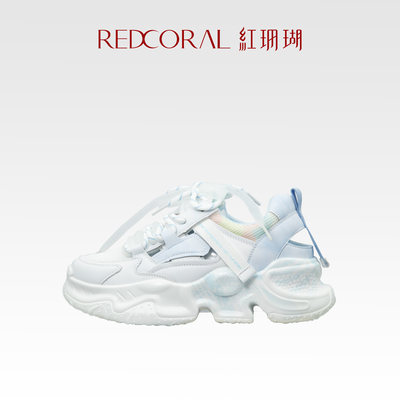 REDCORAL/红珊瑚真皮老爹凉鞋