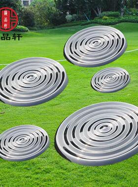 销售室外泳池不锈钢镜面水波纹雕塑金属创意波装饰艺术饰品