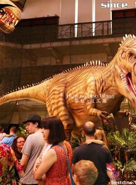 室内商场游乐园恐龙乐园设计制作展览仿真鲨齿龙模型