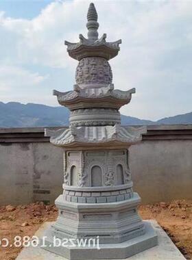 景区汉白玉石塔制作价格曲阳石雕佛塔图案寺庙石材万佛塔厂家