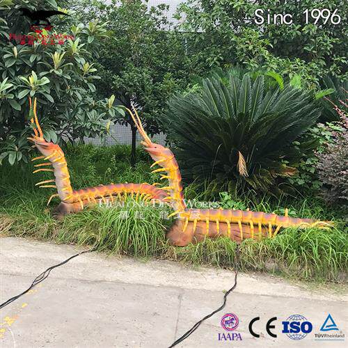 源头厂家设计生产各类仿真动物昆虫蜈蚣蜻蜓森林夜游主题产品