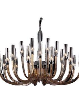 欧式水晶吊灯美式酒店饭厅灯后现代餐厅卧室灯具北欧创意别墅灯饰