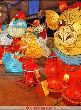 现货十二生肖花灯兔年造型灯组迎春灯饰彩灯设计制作灯会展览