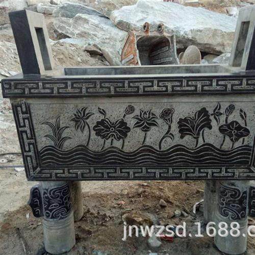 墓用小香炉石雕寺庙石制九鼎香炉多少钱宗祠石头天公炉图片