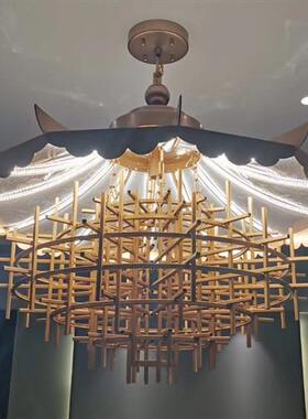 沙盘灯具现代简约大型非标工程吊灯宾馆异形房子造型灯饰售楼部灯