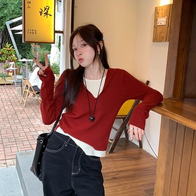 连帽打底衫女秋冬内搭可