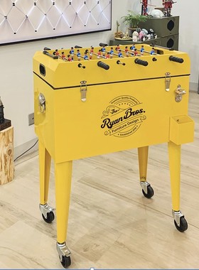 美国Foosball Cooler复古桌面足球冷藏柜酒吧保温车户外推车露营