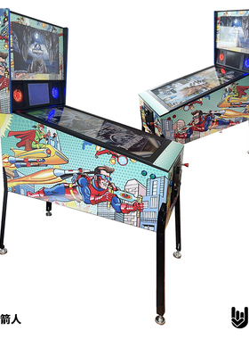 美国复古弹珠机液晶Pinball游艺街机台内置96种模式游戏4K三屏幕
