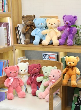 泰迪熊小熊公仔毛绒玩具小号玩偶抱抱熊婚庆娃娃定制LOGO生日礼物