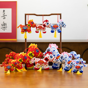 2026年马年开门红公仔小马吉祥物生肖马毛绒玩具公司玩偶礼品