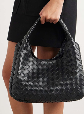 B家手工牛皮编织真皮女包单肩Campana肩背包大容量托特包腋下大包