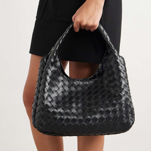 B家手工牛皮编织真皮女包单肩Campana肩背包大容量托特包腋下大包