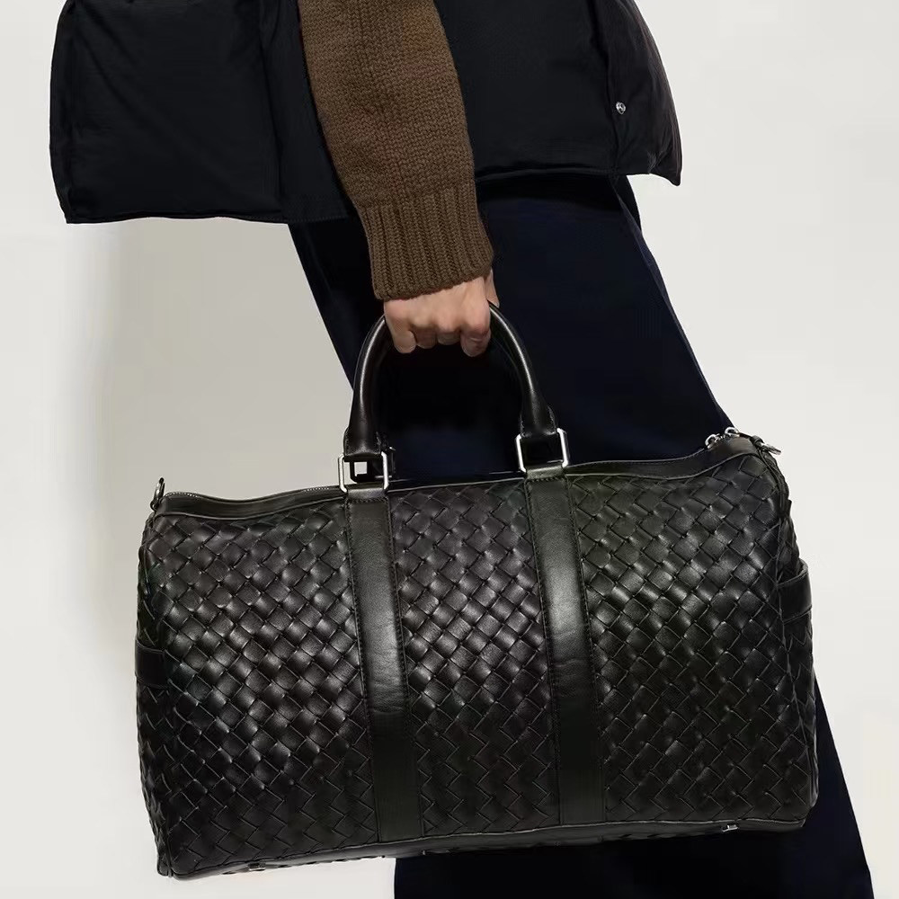 B家手工牛皮编织真皮女包单肩斜挎大容量登机旅行包手提购物袋潮,箱包皮具/热销女包/男包,编织包,淘宝优惠券,粉丝福利购,淘宝优惠卷